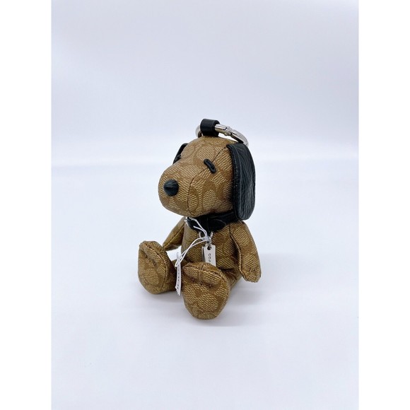 Coach Accessories - Coach X Peanuts Snoopy Collectible Bag Charm In Signature Canvas Keychain NWT